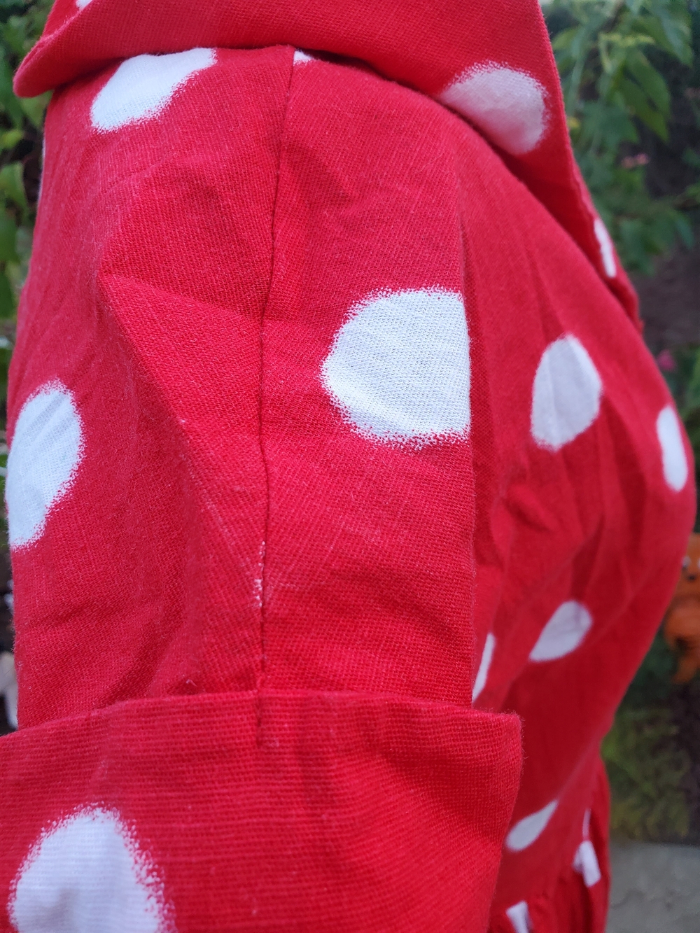 Collectif Polka Dot Midi Dress in Red & White Size XL (UK 16) - Picture 7 of 9